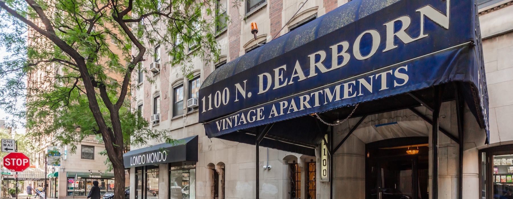 a storefront on a street corner